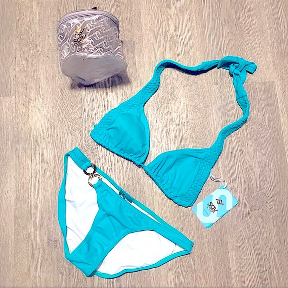 💕NWT! Pretty Turquoise Bikini SZ S - Picture 7 of 9